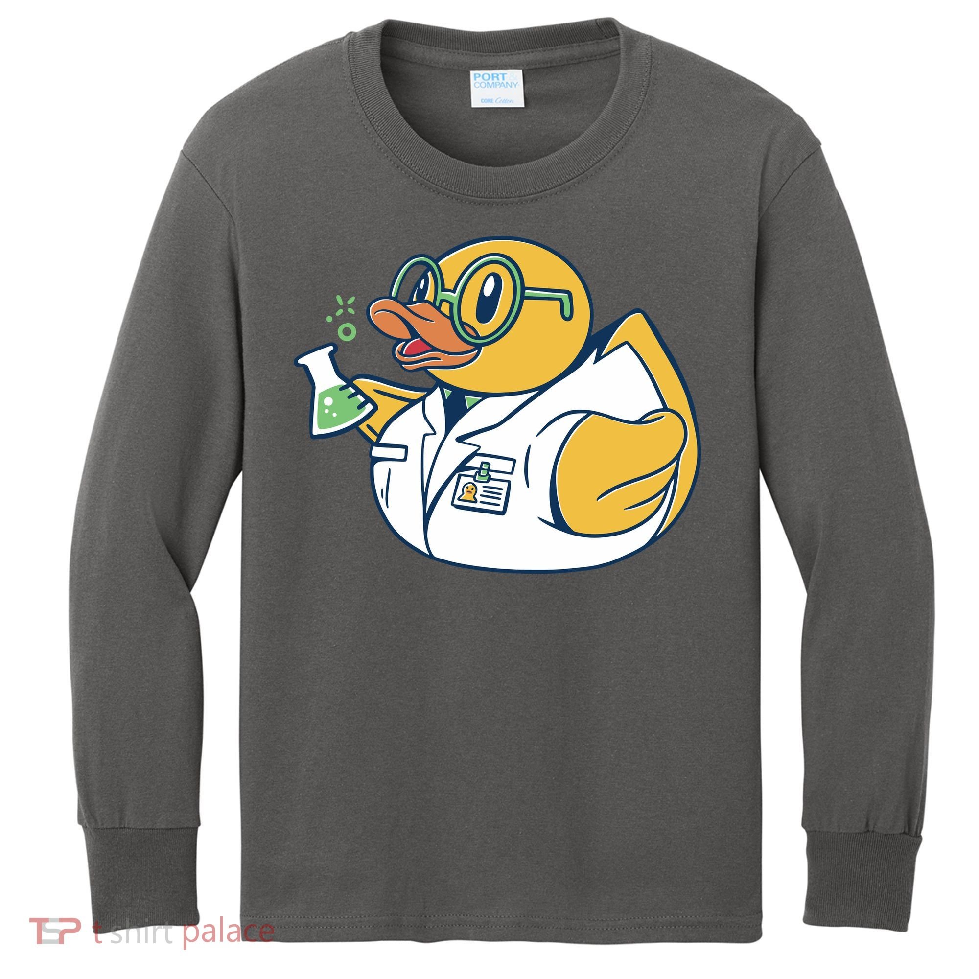 Scientist Rubber Duck Chemist Kids Long Sleeve Shirt