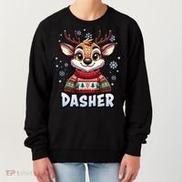 Santa’S Reindeer Dasher Xmas Group Costume Women's Sweatshirt thumb 0