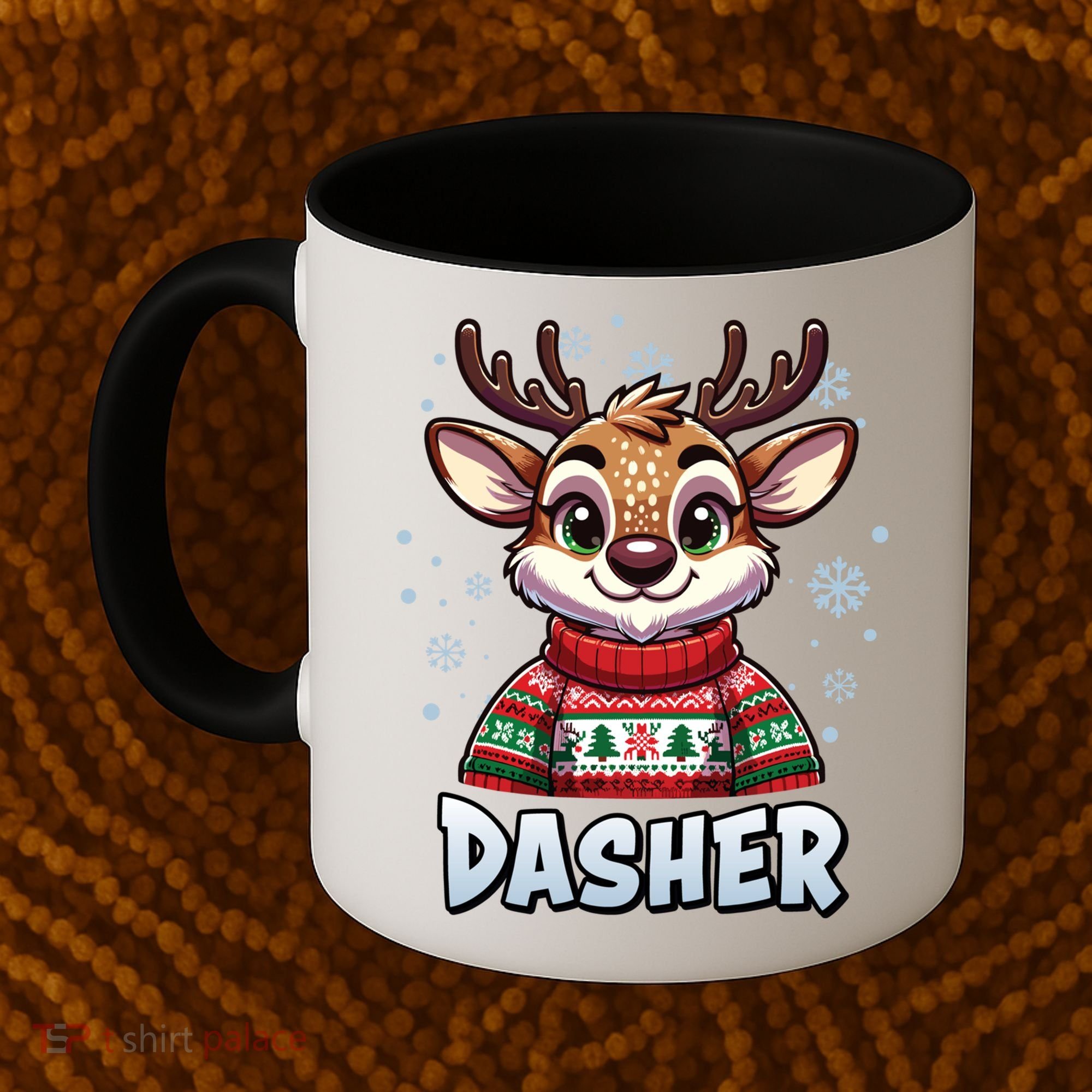 Santa’S Reindeer Dasher Xmas Group Costume Coffee Mug