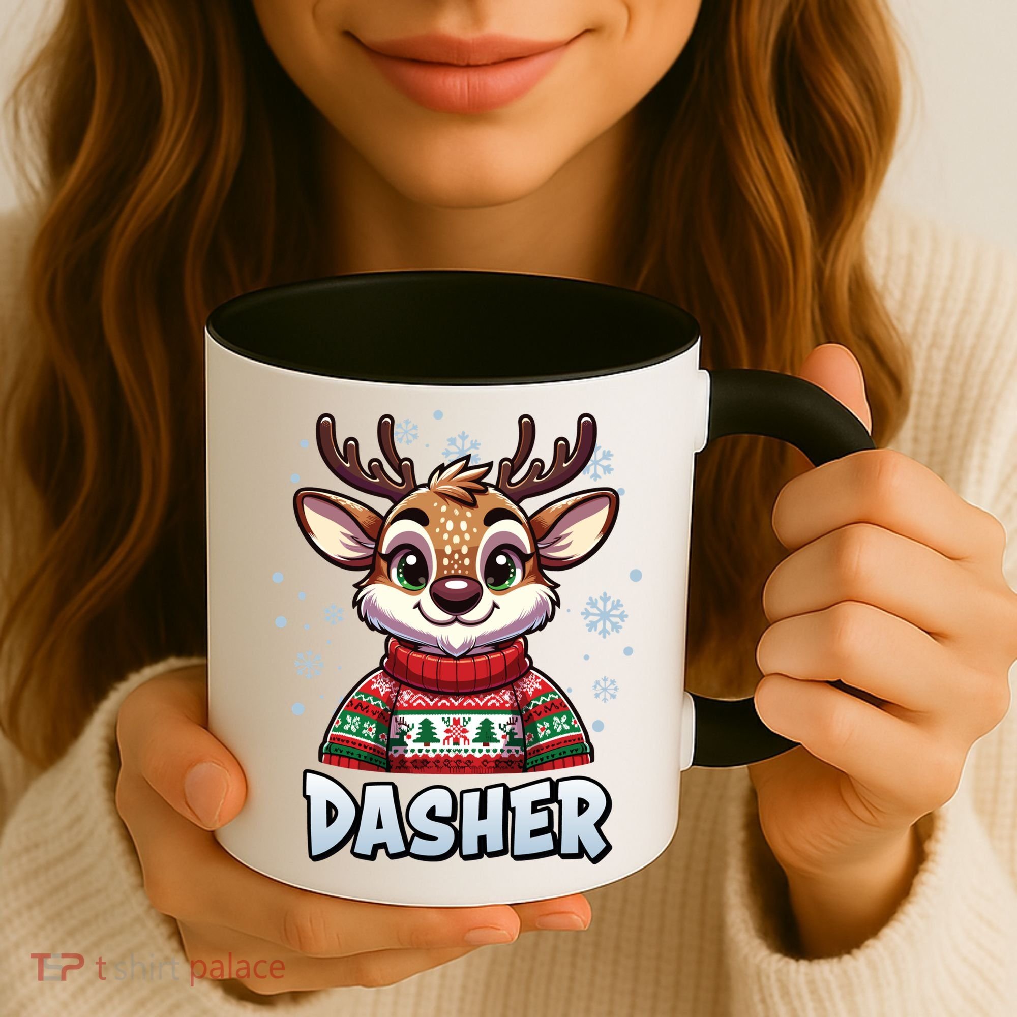 Santa’S Reindeer Dasher Xmas Group Costume Coffee Mug