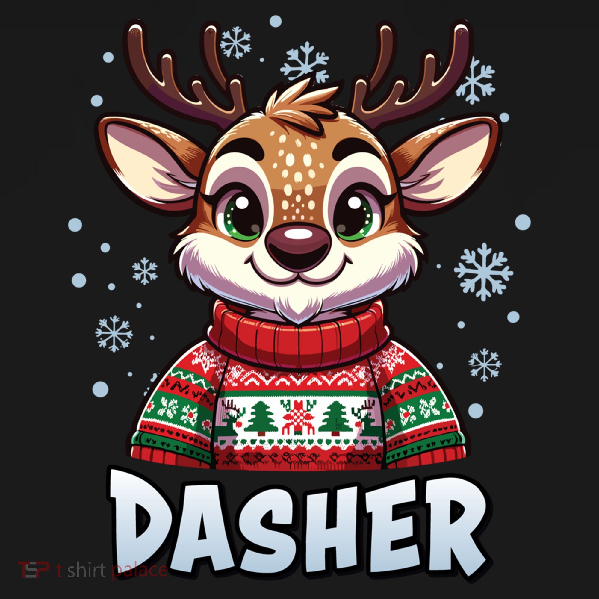 Santa’S Reindeer Dasher Xmas Group Costume Pajama Set