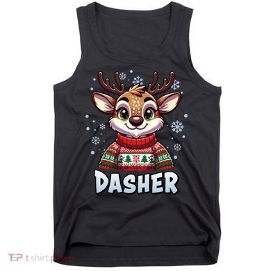 Santa’S Reindeer Dasher Xmas Group Costume Tank Top