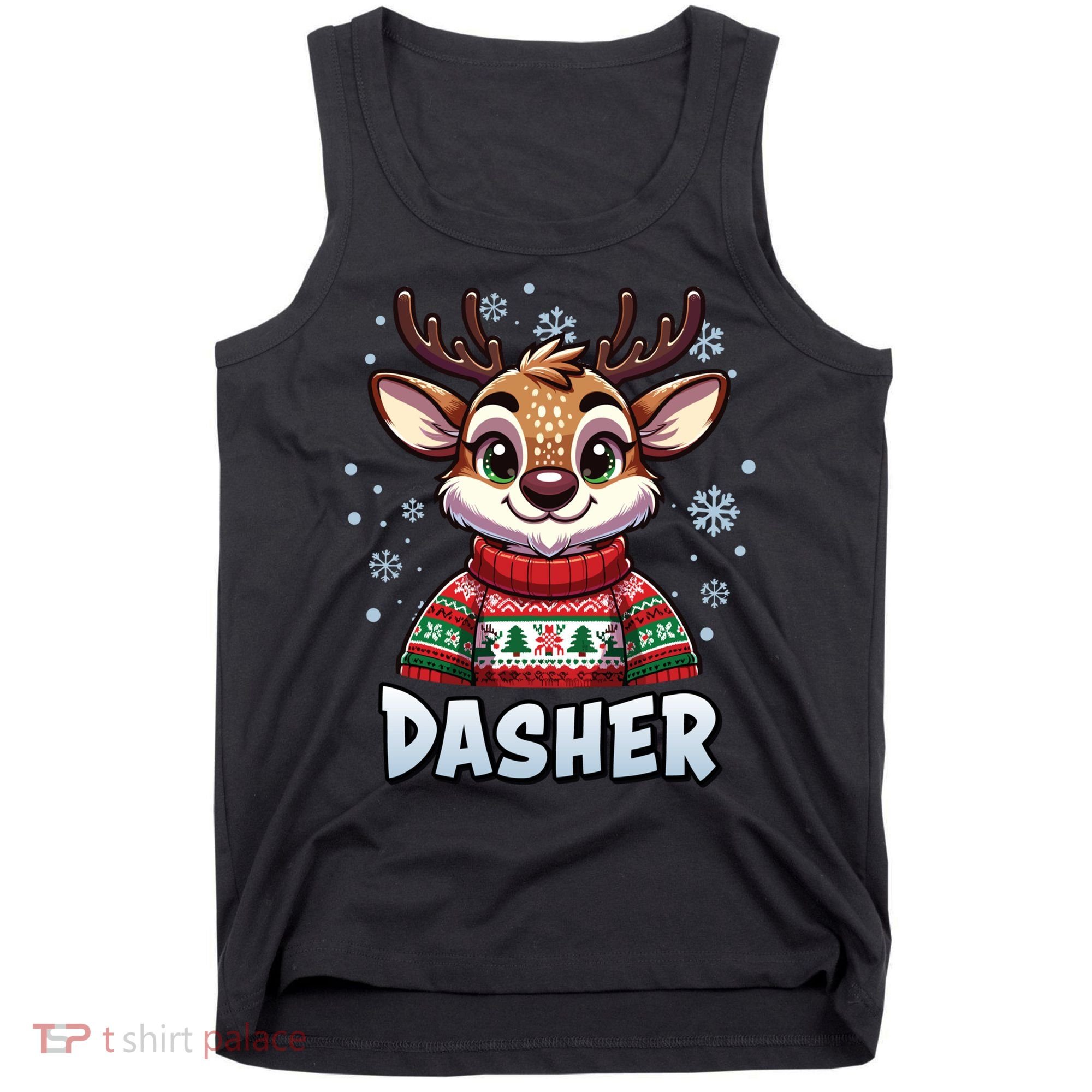 Santa’S Reindeer Dasher Xmas Group Costume Tank Top