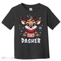 Santa’S Reindeer Dasher Xmas Group Costume Toddler T-Shirt thumb 0