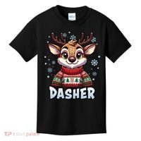 Santa’S Reindeer Dasher Xmas Group Costume Kids T-Shirt thumb 0