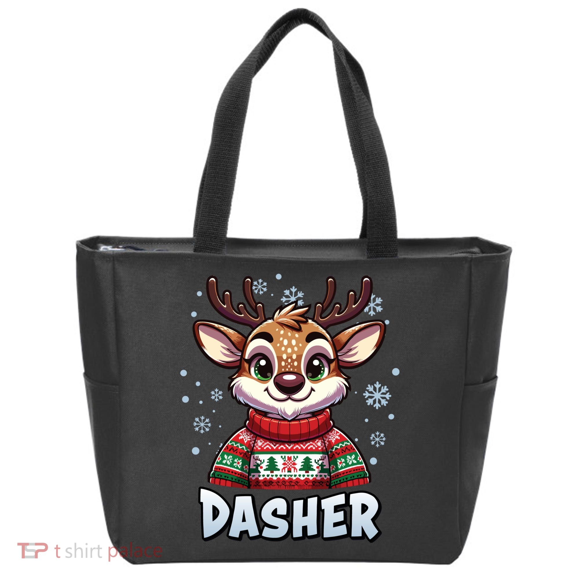 Santa’S Reindeer Dasher Xmas Group Costume Tote Bag