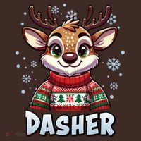 Santa’S Reindeer Dasher Xmas Group Costume Beanie thumb 2