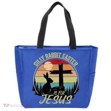 Silly Rabbit Easter Is For Jesus Retro Vintage Easter Day Tote Bag