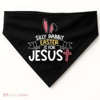 Silly Rabbit Easter Is For Jesus Cross USA-Made Doggie Bandana thumb 0