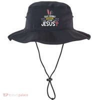 Silly Rabbit Easter Is For Jesus Cross Bucket Hat thumb 0