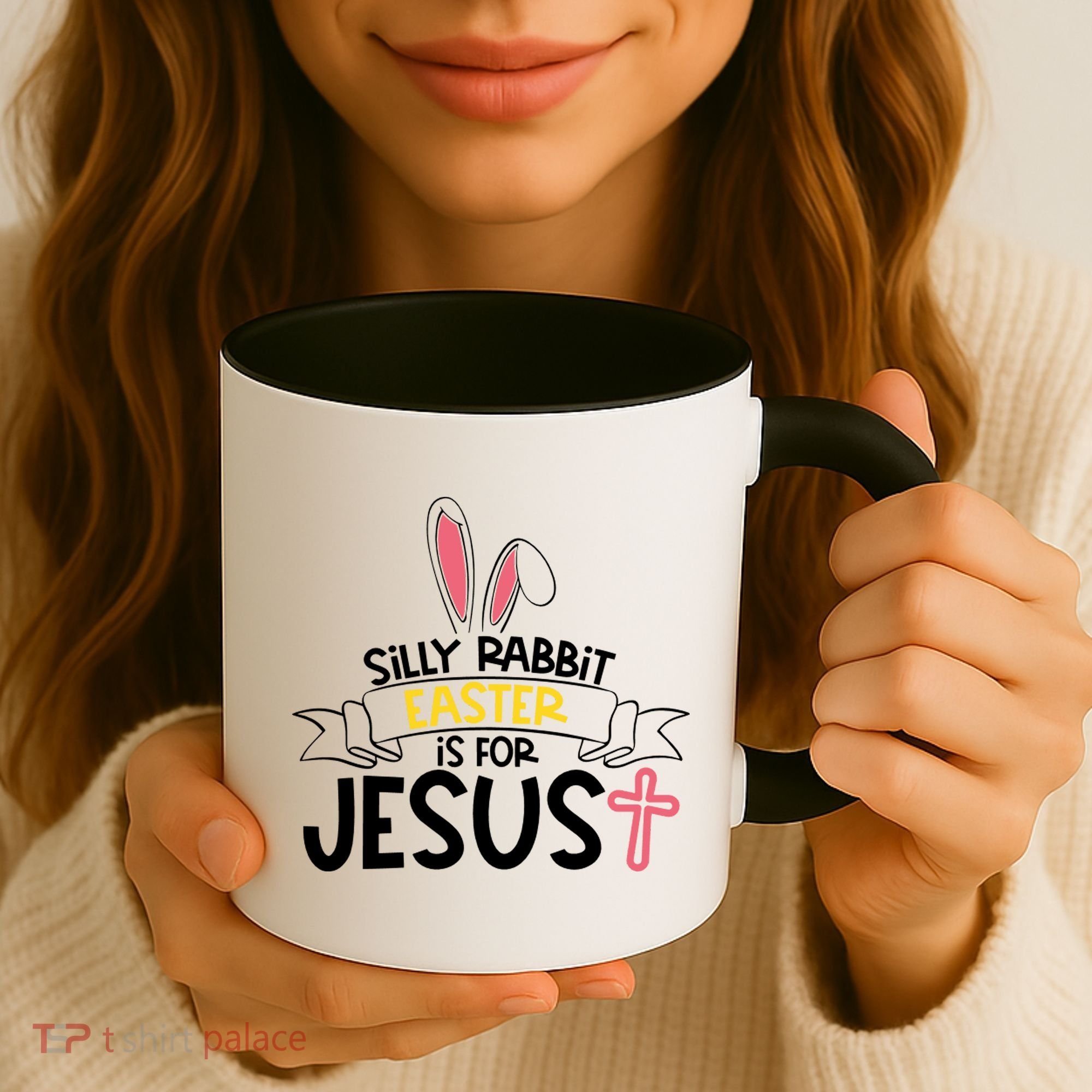 Silly Rabbit Easter Is For Jesus Cross Coffee Mug