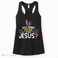 Silly Rabbit Easter Is For Jesus Cross Women's Tank Top thumb 0