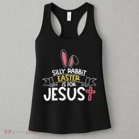 Silly Rabbit Easter Is For Jesus Cross Women's Tank Top thumb 3