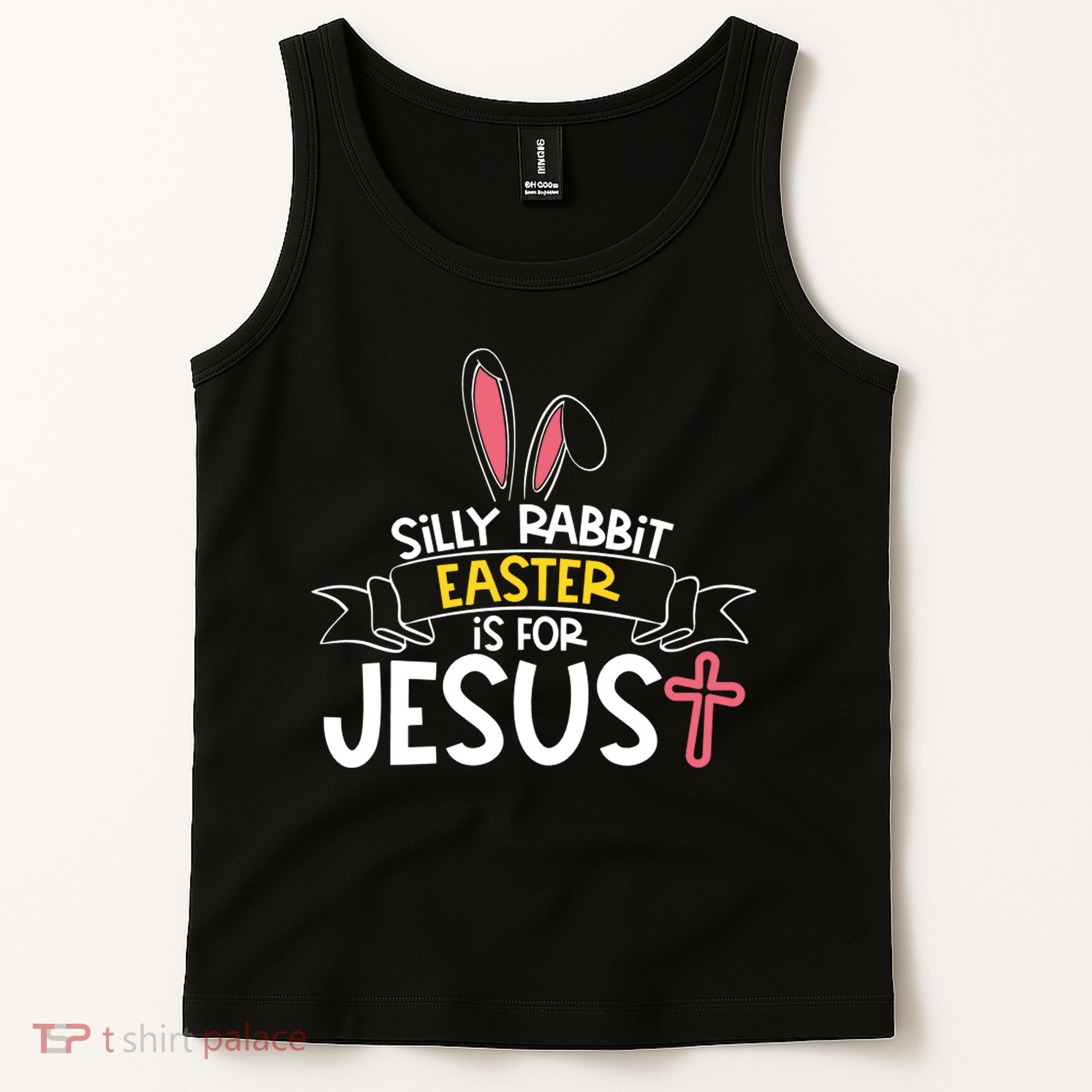 Silly Rabbit Easter Is For Jesus Cross Tank Top