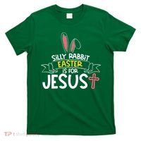 Silly Rabbit Easter Is For Jesus Cross T-Shirt thumb 0