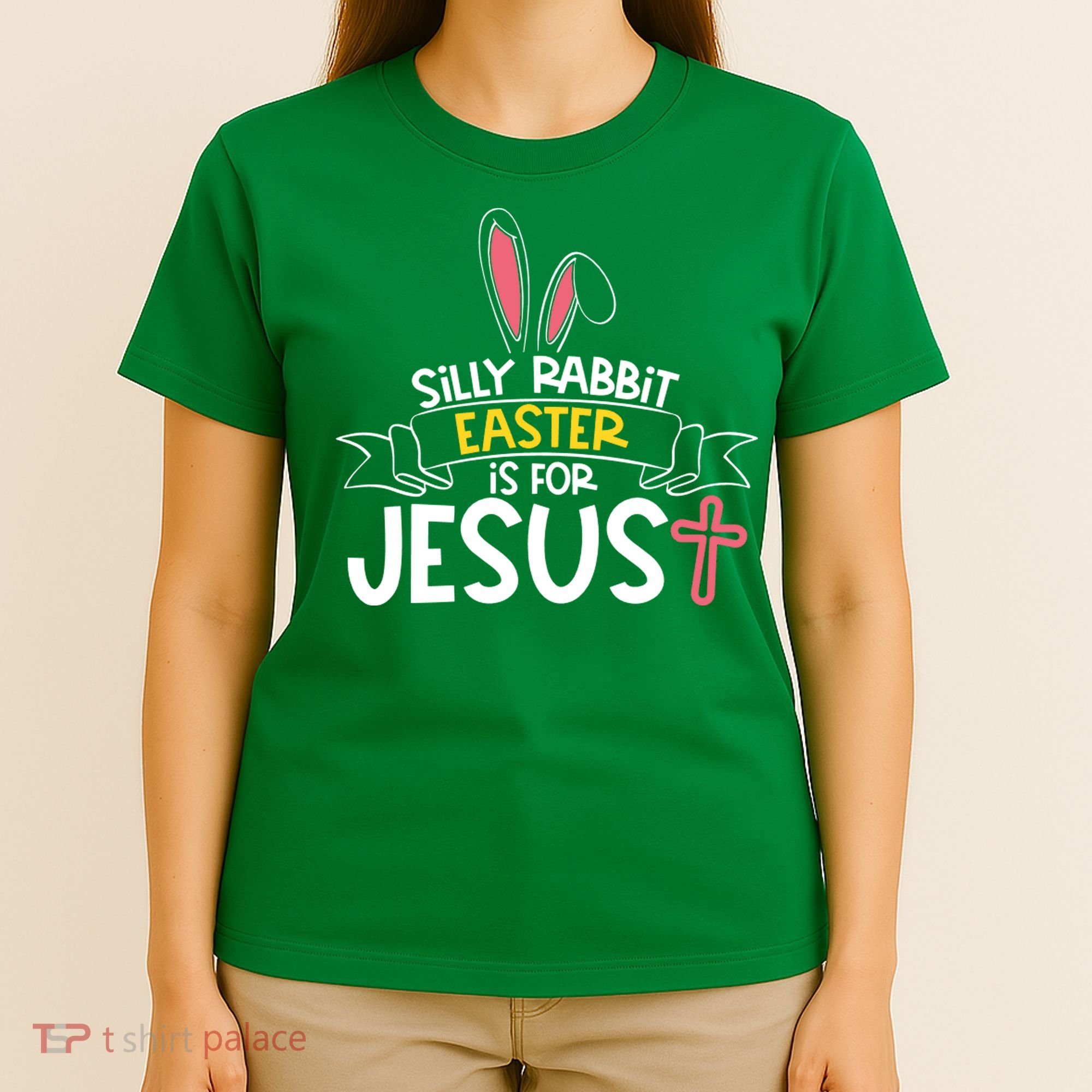 Silly Rabbit Easter Is For Jesus Cross T-Shirt
