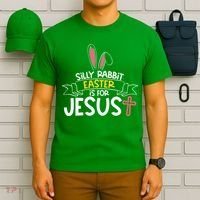 Silly Rabbit Easter Is For Jesus Cross T-Shirt thumb 6