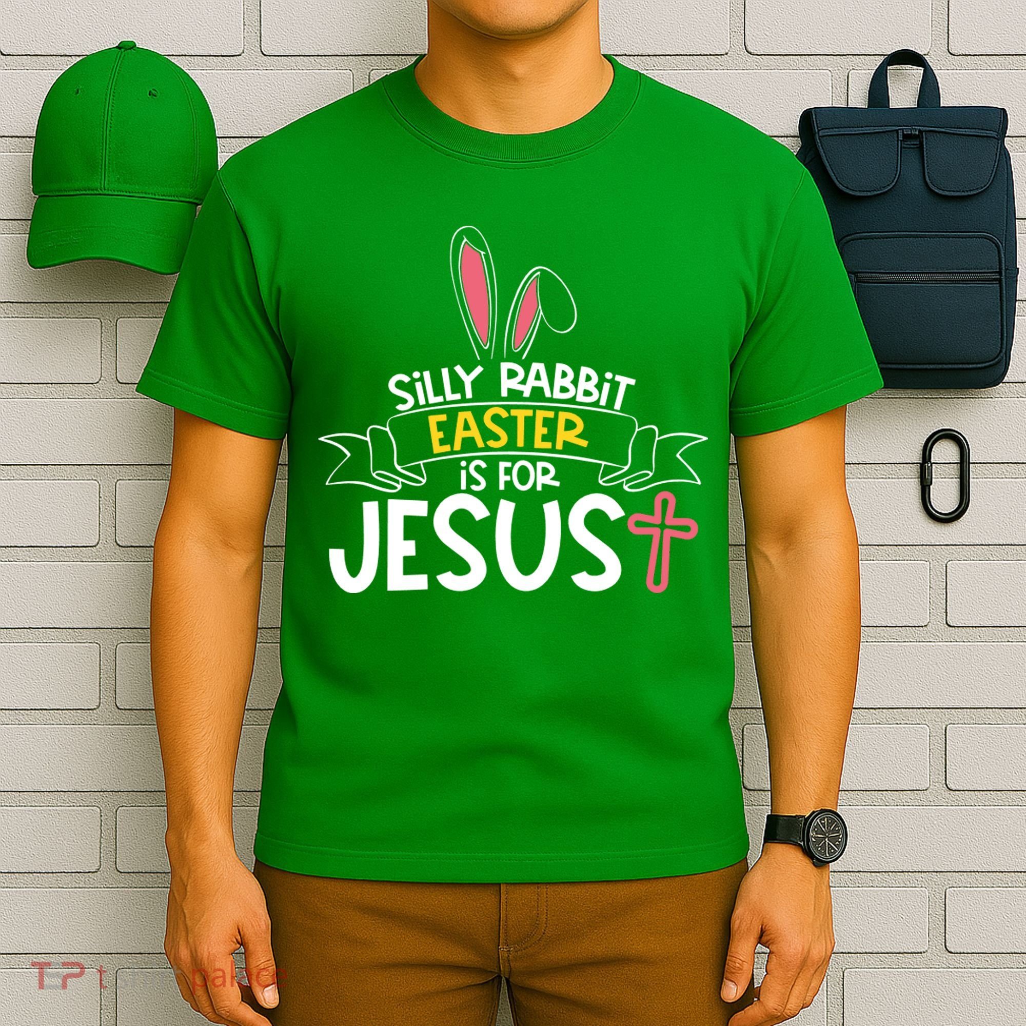Silly Rabbit Easter Is For Jesus Cross T-Shirt