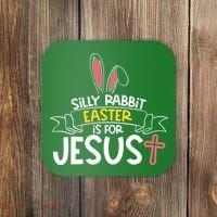 Silly Rabbit Easter Is For Jesus Cross Coaster thumb 0