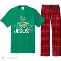Silly Rabbit Easter Is For Jesus Cross Pajama Set thumb 0