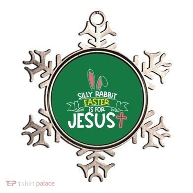 Silly Rabbit Easter Is For Jesus Cross Ornament