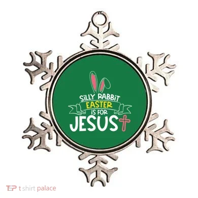 Silly Rabbit Easter Is For Jesus Cross Ornament