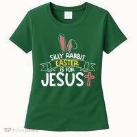 Silly Rabbit Easter Is For Jesus Cross Women's T-Shirt thumb 0