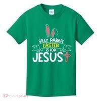 Silly Rabbit Easter Is For Jesus Cross Kids T-Shirt thumb 0