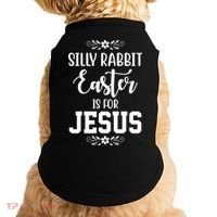 Silly Rabbit Easter Is For Jesus Funny Christianity Doggie Tank thumb 0