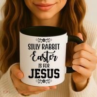 Silly Rabbit Easter Is For Jesus Funny Christianity Coffee Mug thumb 3