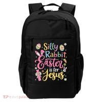 Silly Rabbit Easter Is For Jesus Cute Bunny Christian Faith Backpack thumb 0