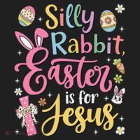 Silly Rabbit Easter Is For Jesus Cute Bunny Christian Faith Beanie thumb 2