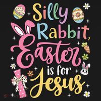 Silly Rabbit Easter Is For Jesus Cute Bunny Christian Faith Mousepad thumb 1