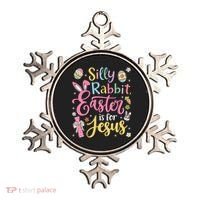 Silly Rabbit Easter Is For Jesus Cute Bunny Christian Faith Ornament thumb 0