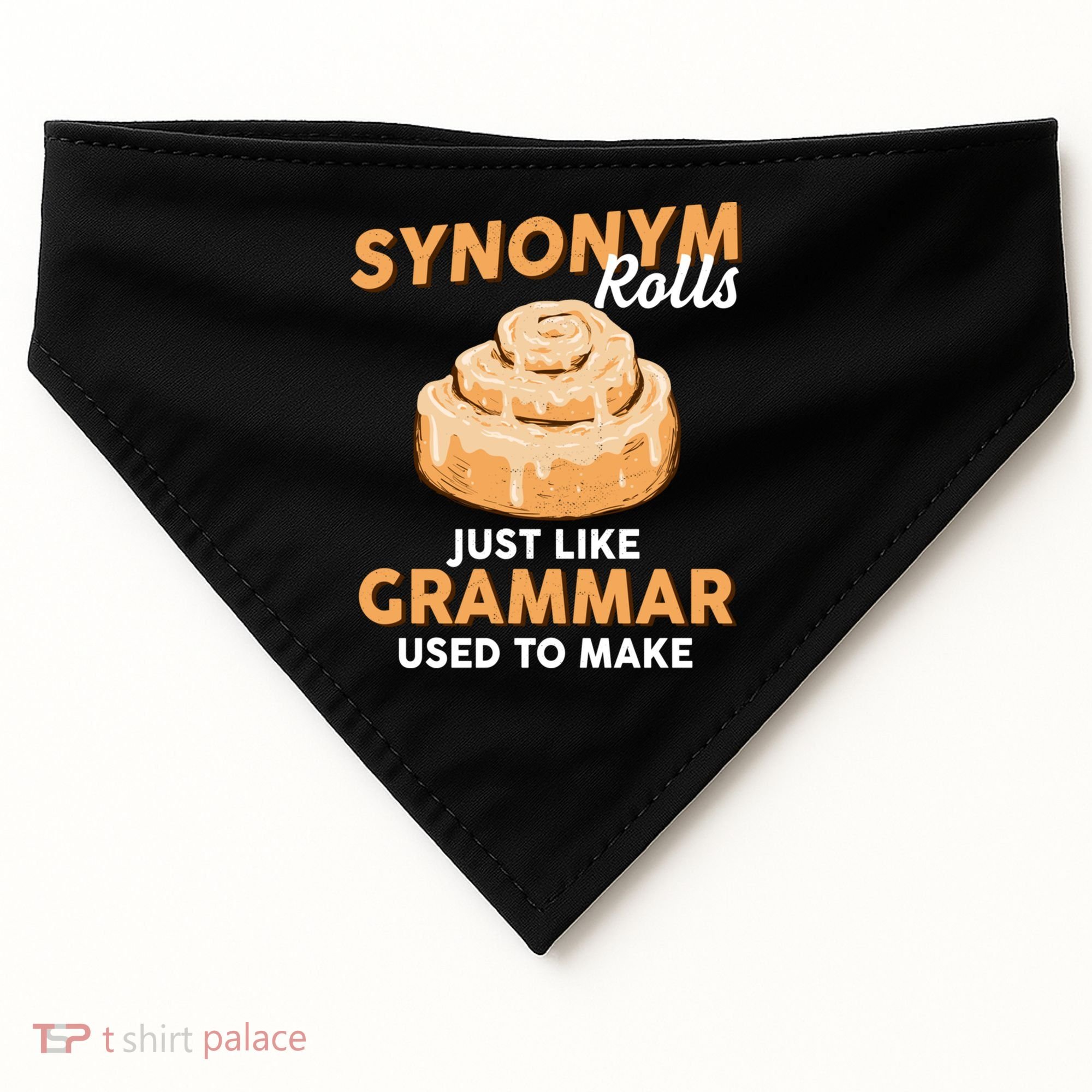 Synonym Rolls English Teacher Student Grammar Pun Learner Meaningful Gift USA-Made Doggie Bandana