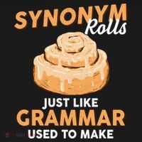 Synonym Rolls English Teacher Student Grammar Pun Learner Meaningful Gift Dry Zone Grid Polo thumb 2