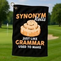 Synonym Rolls English Teacher Student Grammar Pun Learner Meaningful Gift Golf Towel thumb 1
