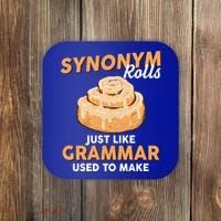Synonym Rolls English Teacher Student Grammar Pun Learner Meaningful Gift Coaster thumb 0