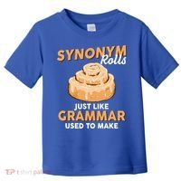 Synonym Rolls English Teacher Student Grammar Pun Learner Meaningful Gift Toddler T-Shirt thumb 0