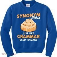 Synonym Rolls English Teacher Student Grammar Pun Learner Meaningful Gift Kids Sweatshirt thumb 0
