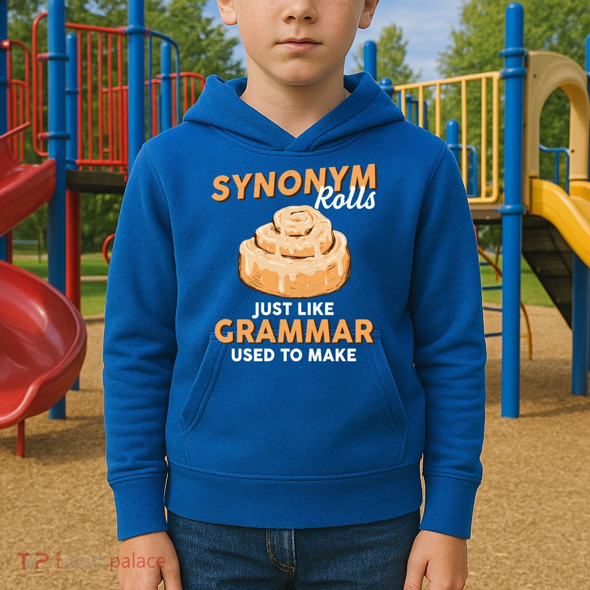Synonym Rolls English Teacher Student Grammar Pun Learner Meaningful Gift Kids Hoodie