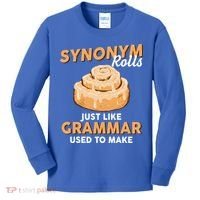 Synonym Rolls English Teacher Student Grammar Pun Learner Meaningful Gift Kids Long Sleeve Shirt thumb 0