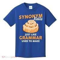 Synonym Rolls English Teacher Student Grammar Pun Learner Meaningful Gift Kids T-Shirt thumb 0