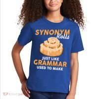 Synonym Rolls English Teacher Student Grammar Pun Learner Meaningful Gift Kids T-Shirt thumb 2