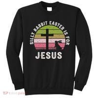 Silly Rabbit Easter Is For Jesus Retro Easter Christian Sweatshirt thumb 0
