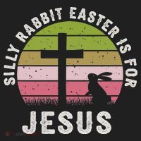 Silly Rabbit Easter Is For Jesus Retro Easter Christian Tumbler thumb 3