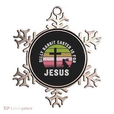 Silly Rabbit Easter Is For Jesus Retro Easter Christian Ornament