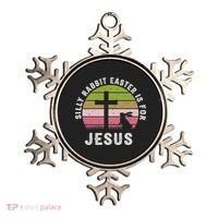 Silly Rabbit Easter Is For Jesus Retro Easter Christian Ornament thumb 0