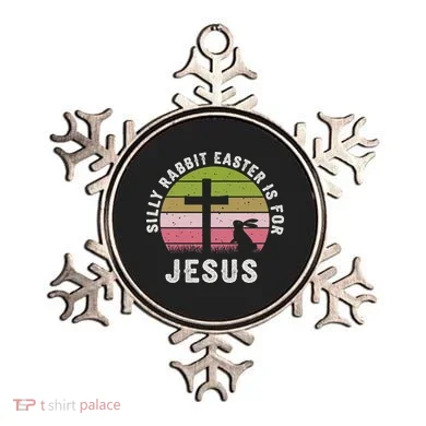 Silly Rabbit Easter Is For Jesus Retro Easter Christian Ornament