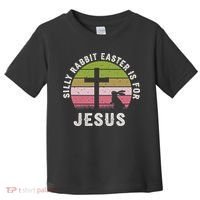 Silly Rabbit Easter Is For Jesus Retro Easter Christian Toddler T-Shirt thumb 0
